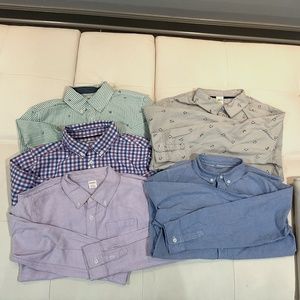 5 Boys Button Down Dress up Shirts PLUS 2 FREE